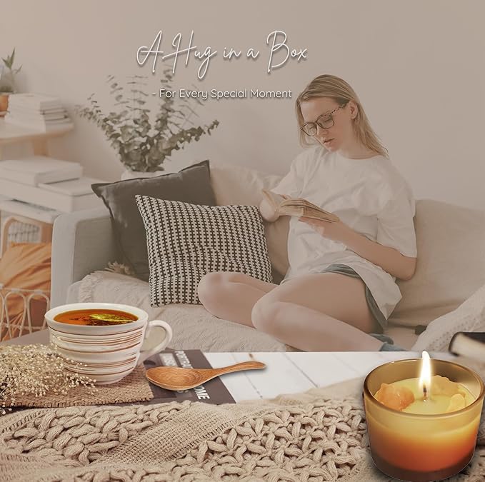 Cozy Care Package for Women – Warm & Comforting Thinking of You Gift Box for Birthday,BES Friend Gift, Get Well Soon, Sympathy, Self Care,Cancer Care & Encouragement(TAN) - Bloomnest