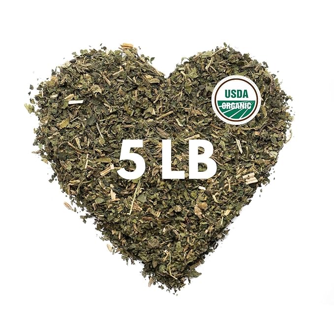 Super Value Pack 5 LB - Organic Stinging Nettle Leaf Tea - Allergy Relief, Fluid Balance - Support Hair, Skin - Bloomnest