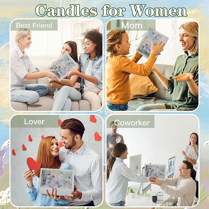 Candles Gifts for Women, 12 Pack Candles for Home Scented, 30 Oz Soy Wax Candle Gifts Sets, 240H Burning Candle for Scented, Ideal for Birthday, Valentine's Day, Mother's Day - Bloomnest