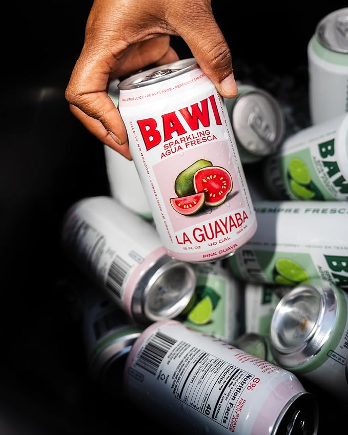 Bawi La Guayaba Sparkling Agua Fresca, Pink Guava with hints of Orange and Hibiscus, 12 Pack, 480 ml - Bloomnest
