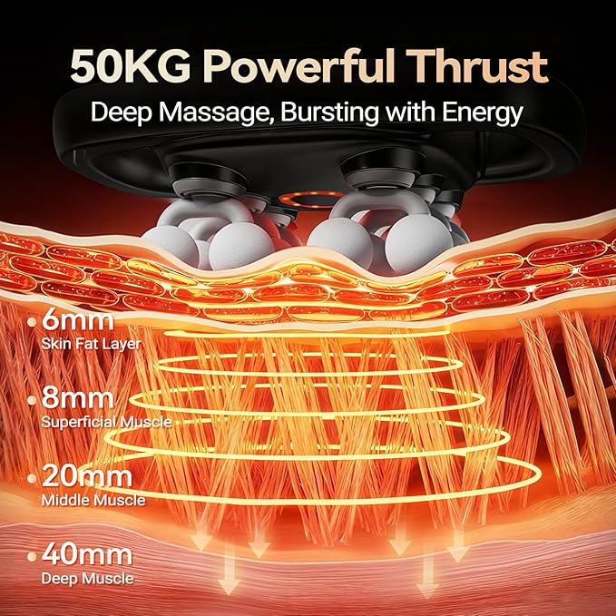 12 Head Massage Gun Deep Tissue with 3 Model & 30 Levels, Cordless Quiet Back Massager for Pain Relief Deep Tissue, Neck Massager Birthday Gifts for Men - Bloomnest