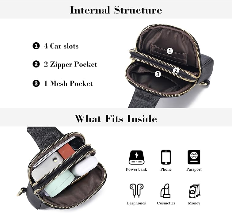 INICAT Small Sling Bag for Women Everyday & Travel Crossbody Bags Lightweight Cross Body Purses Vegan Leather - Bloomnest