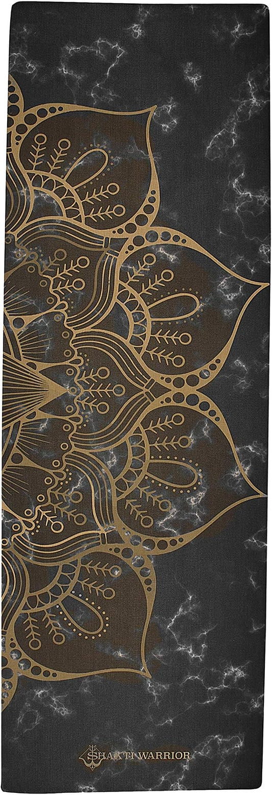 Shakti Warrior Pro Hemp Mat - Artist Designed, Premium Printed Eco-Friendly Non-Slip mat, Great for Regular & Hot Yoga, Pilates, Workouts 72 inch x 24 inch x 3mm Thick
