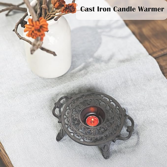 Cast Iron Tea Set with Teapot and Warmer, Japanese Tetsubin, 30.4oz Small Teapot with Infuser for Loose Leaf, Asian Tea Kettle for Stovetop Safe, Elegant Durable Tea Pot Set Gift - Bloomnest