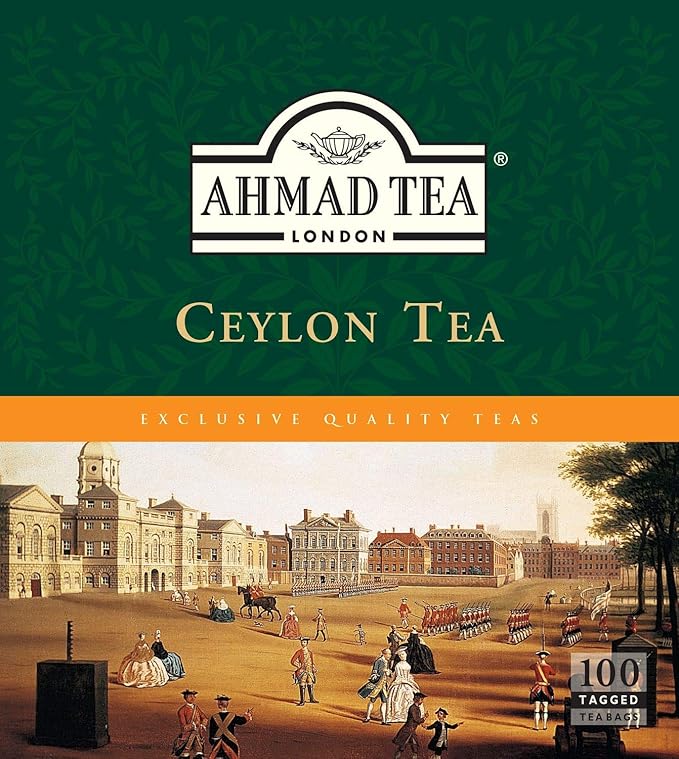 Ahmad Tea Ceylon tagged teabags, no envelopes, 100 count (Pack of 1) - Bloomnest