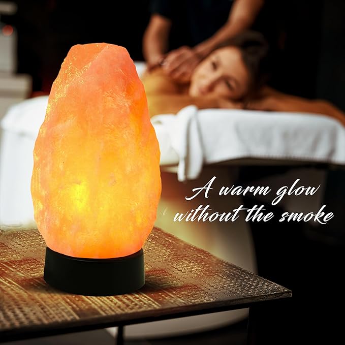 Himalayan Salt Lamp Multicolor with USB & Plastic Base – Hand-Carved Himalayan Salt Lamp for Home, Office, and Dorm Decor | LED Multicolor Salt Lamp for Relaxation, Ambiance, and Air Purification - Bloomnest