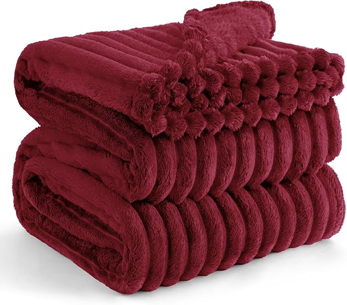 Bedsure GentleSoft Red California King Size Blanket for Bed - Cozy Soft Blankets for Women, Cute Small Fleece Throws for Girls, Birthday Gifts for Women, 102x96 Inches - Bloomnest
