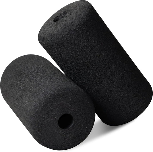 WF Athletic Supply Foam Foot Pads, Foam Roller for Gym Exercise Machines Equipment Replacements, Roller Pad for Leg Extension, PEC Deck Pads for Weight Bench, Sold by Pair (8” x 4” OD x 0.875” ID)