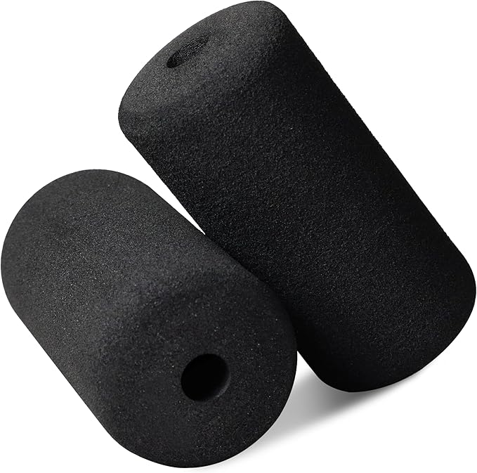 WF Athletic Supply Foam Foot Pads, Foam Roller for Gym Exercise Machines Equipment Replacements, Roller Pad for Leg Extension, PEC Deck Pads for Weight Bench, Sold by Pair (8” x 4” OD x 0.875” ID) - Bloomnest