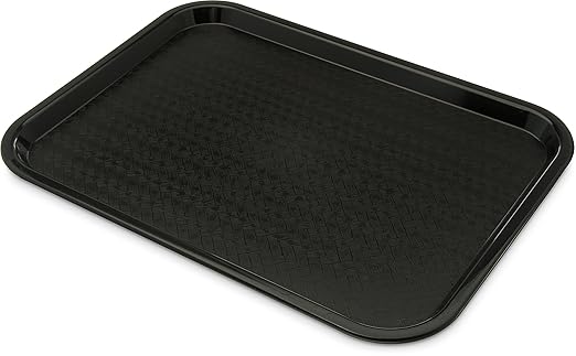 Carlisle FoodService Products CT121603 Café Standard Cafeteria / Fast Food Tray, 12" x 16", Black - Bloomnest