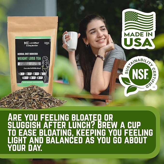 nutriEffect Weight Loss Herbal Tea | Detox & Digestion Support | Bloating Relief | Promotes Fat Reduction & Weight Management | Weight Support Blend with Natural Ingredients - Bloomnest