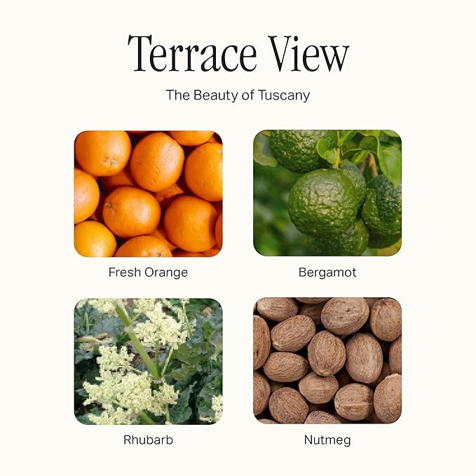 Preston Lane Luxury 2-Wick Scented Candle, Terrace View, 7.5 oz Hand-Poured in USA | Long Burn Time (20–30 Hrs), Vegan Soy Wax Blend, Decorative Glass Vessel, Fine Italian Fragrance - Bloomnest