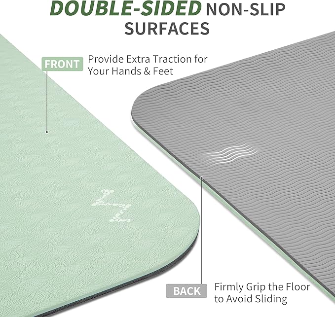 CAMBIVO Extra Wide Yoga Mat for Women and Men (72"/84"x 32"x 1/4") TPE Workout Mat, Non-slip Large Exercise Fitness Mat for Yoga, Pilates, Workout - Bloomnest