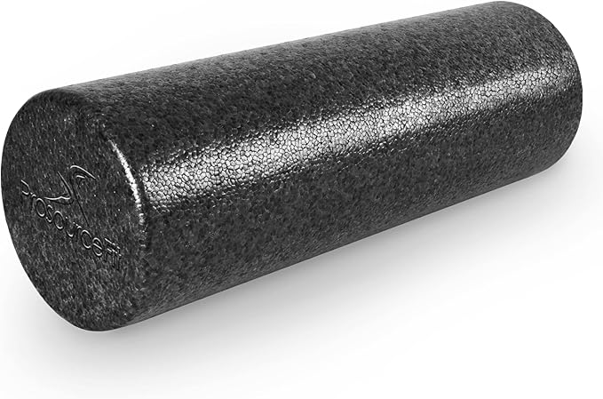 ProsourceFit High Density Foam Rollers 12 - inches Long, Firm Full Body Athletic Massage Tool for Back Stretching, Yoga, Pilates, Post Workout Muscle Recuperation, Black/Blue - Bloomnest