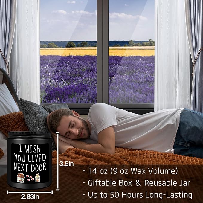 Birthday Unique Men Gifts, I Wish You Lived Next Door Scented Candles, Birthday Gifts for Men - Bloomnest