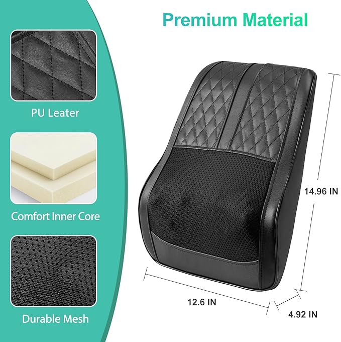 Back Massager for Back Pain Deep Tissue, Shiatsu Neck and Back Massager with Heat, 3D Kneading Massage Pillow for Shoulder, Leg, Gifts for Men,Women - Bloomnest