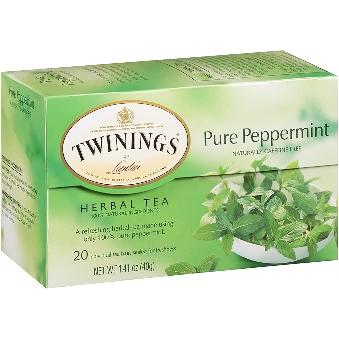 Twinings Pure Peppermint Herbal Tea Bags, 20 Count (Pack of 3) - Bloomnest