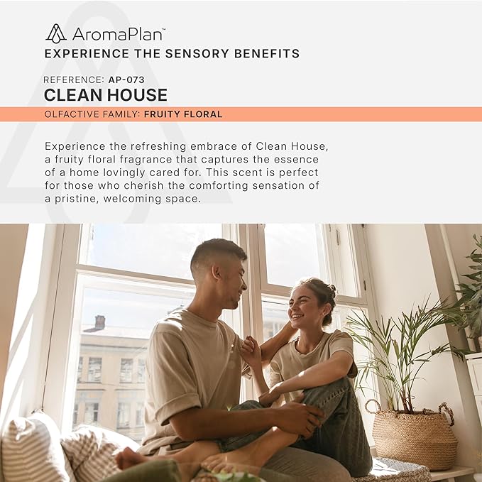 AromaPlan Scents, Clean Smelling Essential Oils, Clean House (5 Fl Oz /148ml) 2 Pack-Fresh Scent Essential Oil for Diffuser, USA Fragrance, Bigger Bottle, Bolder Aroma & Longer Lasting AromaPlan