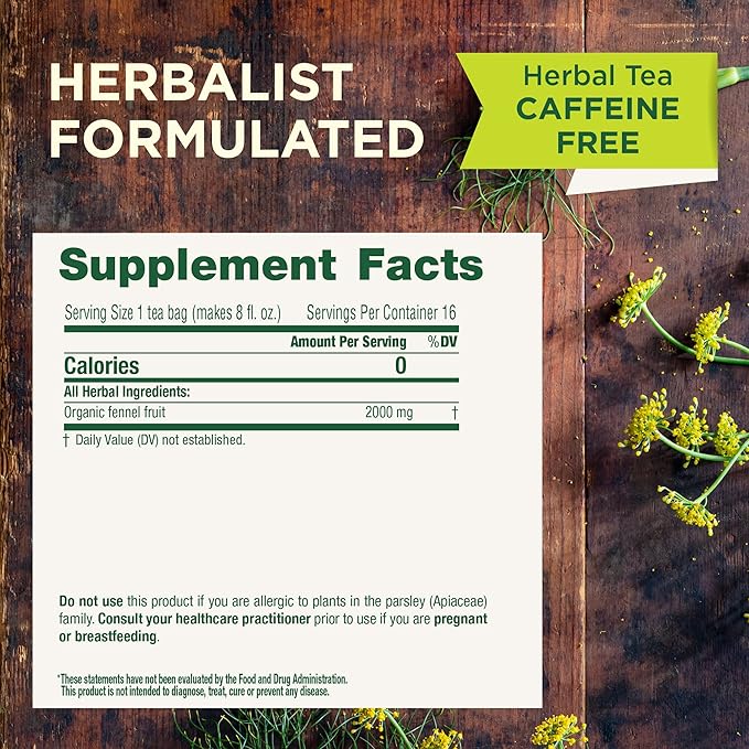 Traditional Medicinals Organic Fennel Tea, 16 Count - Bloomnest