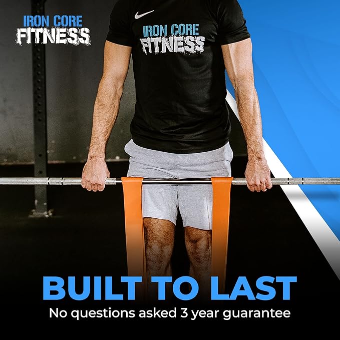 Pull Up Assistance Resistance Bands - Long Loop Power Bands for Men and Women - Strength Power Flexibility Training at Home & Gym - Ebooks & Workout Chart Included by Iron Core Fitness - Bloomnest
