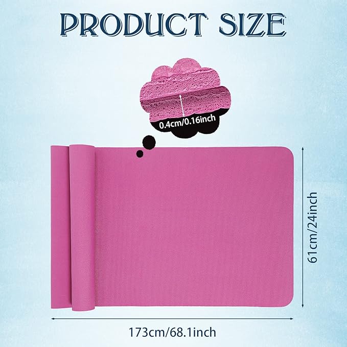 10 Pack Yoga Mats Bulk, 68'' x 24'' x 4mm Thick Yoga Mats for Kids and Adult Gym Mats Bundle Latex Free Exercise Mats with Non Slip Texture for Outdoor Yoga, Pilates or Workout (Multicolor) - Bloomnest