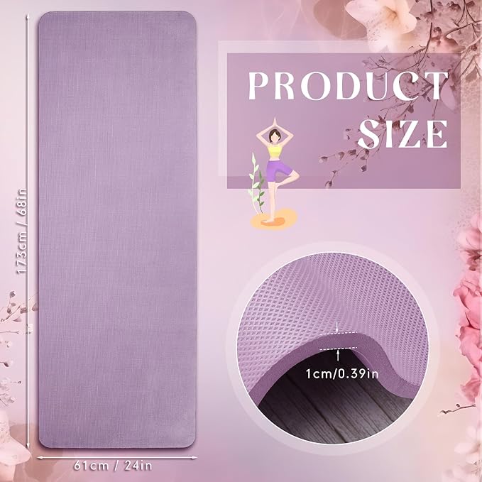 Timgle 6 Pcs 10mm Thick Yoga Mat Bulk, 68 x 24 Inches, Anti-Slip Tear-Resistant Exercise Mat for Adult Fitness, Stretching, Workout and Studio - Bloomnest