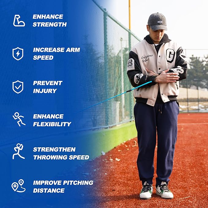 Resistance Bands for Pitchers, Baseball & Softball Training Equipment for Improving Arm Strength & Pitching Training, Baseball Pitching Bands for All Skill Levels - Bloomnest