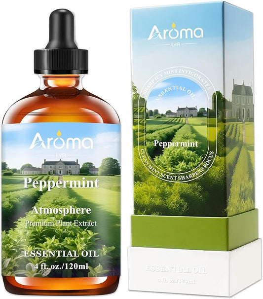 Peppermint Oil with Premium Gift Box - Peppermint Essential Oils for Diffusers - 4 Fl Oz 100% Pure Natural - Gift-Ready Box - Gifts for Women Bloomnest
