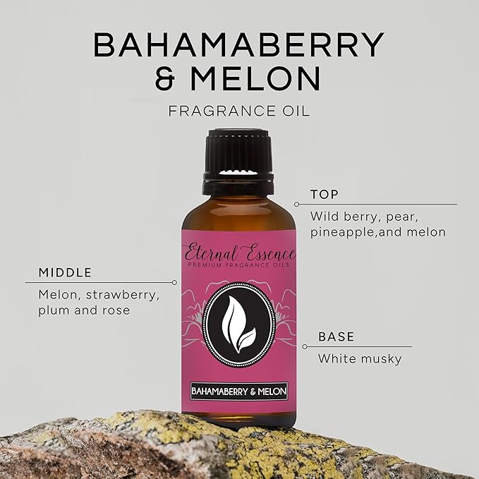 Eternal Essence Oils Bahama Berry & Melon 30ml Premium Fragrance Oil - for Candle, Soap Making, Aromatherapy, Diffusers, Home Care, & Humidifiers EternalEssenceOils