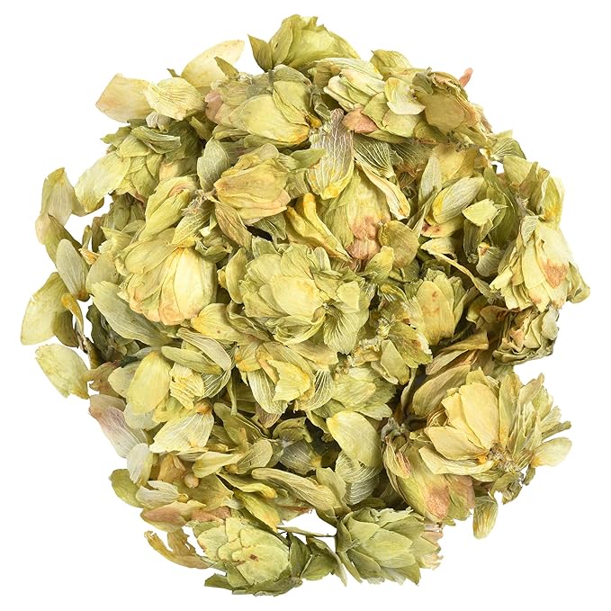 Biokoma Pure and Organic Hops Dried Flowers 50g (1.76oz) In Resealable Moisture Proof Pouch, USDA Certified Organic - Herbal Tea, No Additives, No Preservatives, No GMO, Kosher - Bloomnest