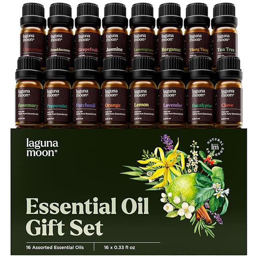Essential Oils Set - 16 Pcs Premium Grade Home Essentials Oils - for Diffusers, Fragrance, Scents for Candle Making - Natural Aromatherapy Oils for Cars & Home Products, Room Sprays - Bloomnest