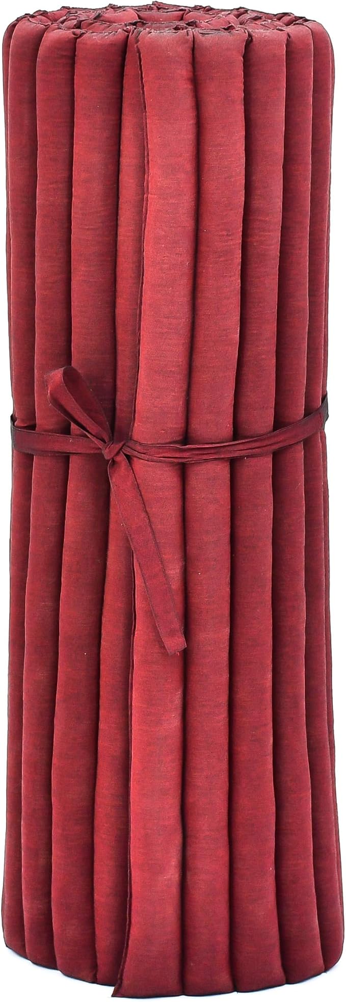 Leewadee - Kapok Roll Mat – Handcrafted Folding Sleep & Relaxation Mattress from Thailand, Ideal as Guest Bed, Camping Mat, Yoga Mat or Traditional Futon, 75 x 39 inches, Red - Bloomnest