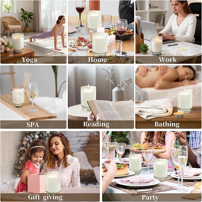 Sage Citrus Candles for Home Scented, Over 70 Hour Burn Time Large Aromatherapy Jar Candle with Lid, Home Fragrance Soy Candle for Women & Men - Bloomnest