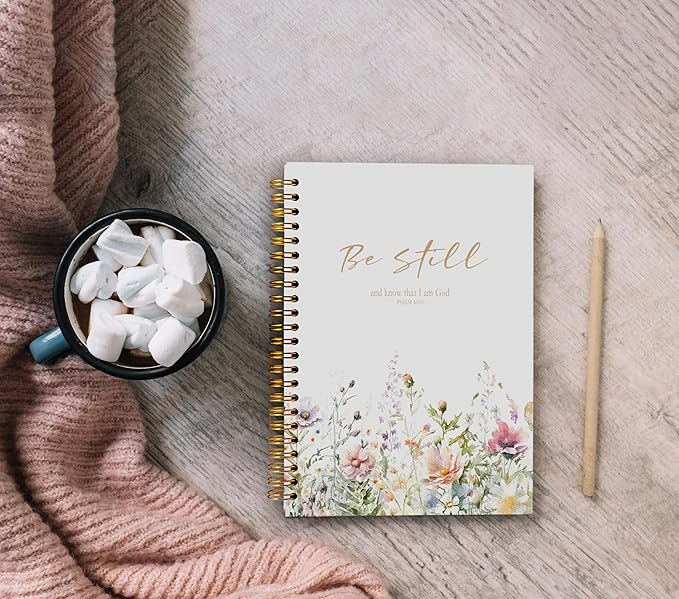 PSALM 46 Be Still and Know That I am God Christian Notebook Journal - Christian Gifts for Women, Bible Journal Notebooks for Note Taking, Bible Journaling Notebook, Spiral Notebook 5.5x8.3 - Bloomnest