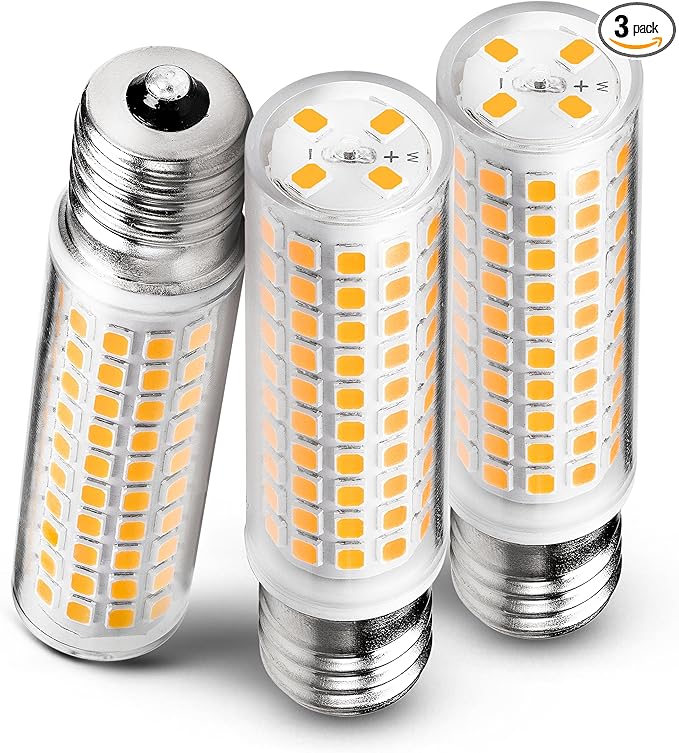 E17 10 Watt LED Bulb 100W Equivalent 2700K Warm White 1000lm Non-Dimmable 120V E17 Intermediate Base LED Bulb for Desk Lamp, Ceiling Fan Lights, Headboard Reading Lights, Chandelier, 3 Pack - Bloomnest