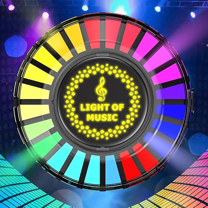 Car Music Rhythm Lamp, Car Air Vent Incense Light, Dynamic Rhythm Pickup, Colorful 3D Lighting Effect, Music Spectrum Sensor, LED Ambient Lamp for Car, Gaming, Photography - Bloomnest