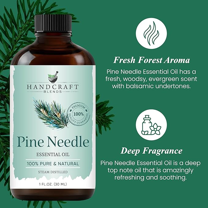 Handcraft Blends Pine Essential Oil – 1 Fl Oz – 100% Pure and Natural – Premium Grade Essential Oil for Diffuser and Aromatherapy, Skin, Massage, Candle and Soap Making Fragrance - Bloomnest