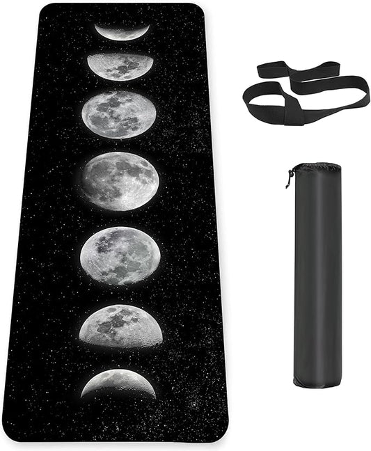 Non Slip Yoga Mat TPE Workout Mat for Men Women, Thick Workout Mat with Carrying Strap, Fitness Mats for Exercise, Yoga, Fitness, Pilates, Floor Workouts (72" x 24" x 6mm) - Bloomnest