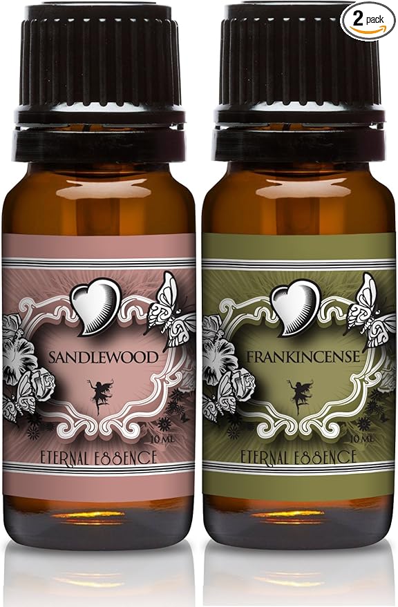 Scented Oils - Pair of Essence - Sandalwood & Frankincense - 10 Ml EternalEssenceOils