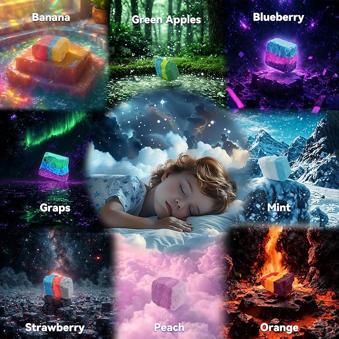 Bath Bombs Color Fizzies for Kids: 8 Pcs Scented Potion Bottles 14 Colors Water Tablets Organic Natural Shower Steamers Fun Science Toddler Foams Bubbles Sets Birthday Gift for Girls Boys Ages 3+ 4-8 - Bloomnest
