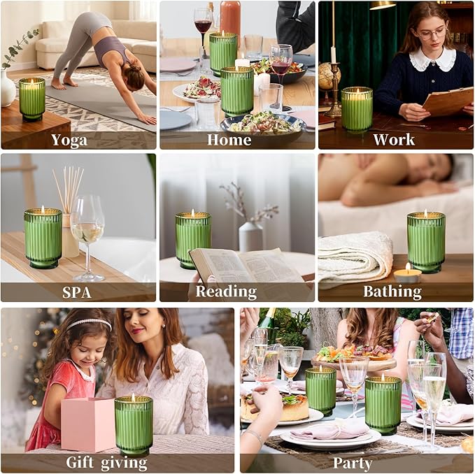Balsam Cedar Scented Candle for Home, Winter Christmas Soy Candle for Gifts, 70 Hours Burning Fir Jar Candle in Glass, Ideal for Holiday Relaxing Ambience - Bloomnest