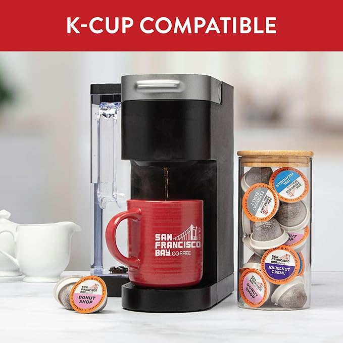 San Francisco Bay Compostable Coffee Pods - Assorted Variety Pack (80 Ct) K Cup Compatible including Keurig 2.0, Donut Shop, Colombian, Hazelnut, Espresso - Bloomnest