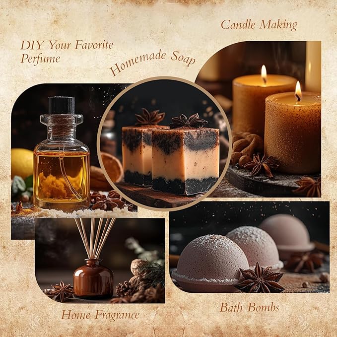 Bakery Essential Oils Set, Fragrance Oil for Diffusers for Father's Day, Candle Making, Aromatherapy Scented Oil Gift for Men - Vanilla Bean, Cookies, Chocolate Crepes, Cupcakes, Cinnamon Rolls, Bread - Bloomnest