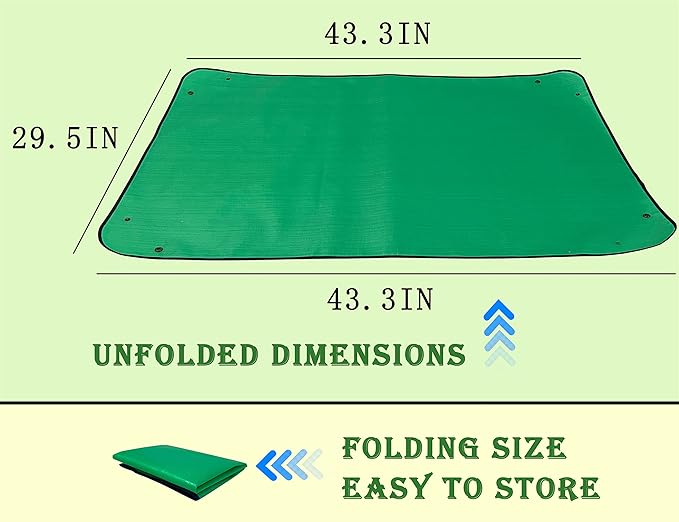 BIUWING Extra Large Plant Repotting Mat,Thickened Waterproof for Indoor Plant Transplanting and Mess Control,Foldable Succulent Portable Gardening Mat (43'*30',Green) - Bloomnest