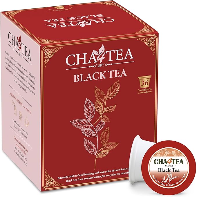 Cha4TEA 36-Count Black Tea Pods for Keurig K-Cup Brewers - Bloomnest