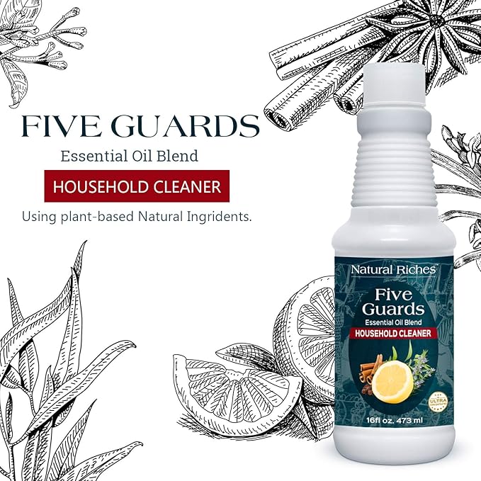 Natural Riches Household Cleaner Concentrate Five Guards from The Tales of French stories of Thieves Essential oil blend household cleaner - 16 fl oz - Bloomnest