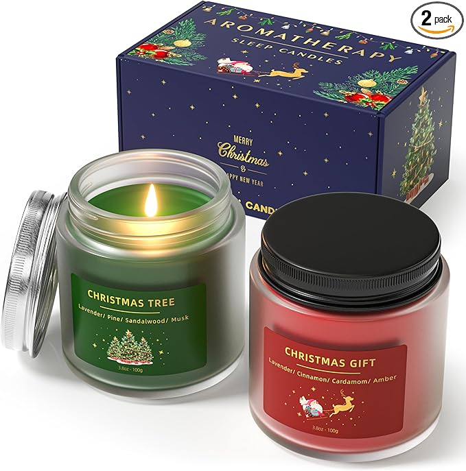 BOYUJK Christmas Candles, Scented Candles Gifts for Women, Scented Candles Gift Set for Her, Christmas Gifts for Women and Men - Bloomnest