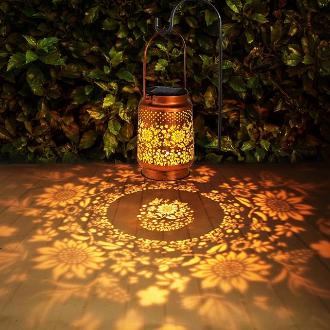 Solar Lanterns Outdoor Garden Decor,Sunflower Birthday,Retirement Gifts for Women, Mom, Grandma, Friend, Thanksgiving, Decorative Waterproof Hanging LED for Yard, Patio, Lawn, Landscape, Backyard - Bloomnest