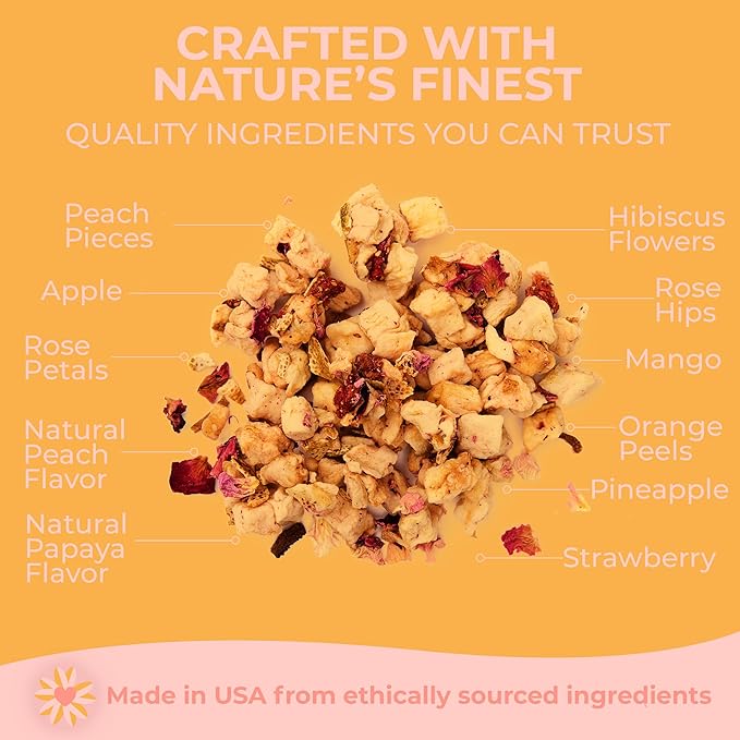 Katy’s Peach Bellini Loose Leaf Tea | Fruity & Refreshing Light White Herbal Tea | Apple, Peach & Mango | Caffeine-Free Tea | 30+ Cups | Hot or Iced | Premium Quality, Woman-Owned | 2.75oz Pouch - Bloomnest