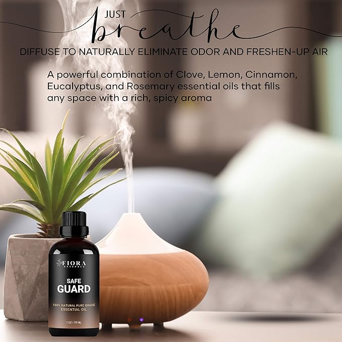 Immunity Essential Oil Blend for Health Shield Aromatherapy with Clove Cinnamon Lemon Rosemary & Eucalyptus Oil - Thieves and Robbers Safeguard Oil - Immune Support Blend - Diffuse or Apply - Bloomnest